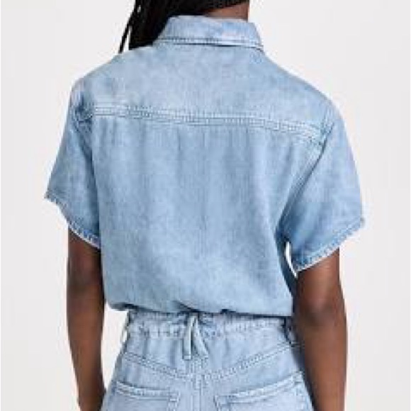 Good American Light Blue Denim Romper - Picture 3 of 6